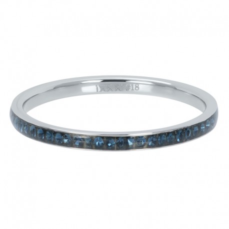 iXXXi vulring zirkonia crystal donkerblauw 2mm